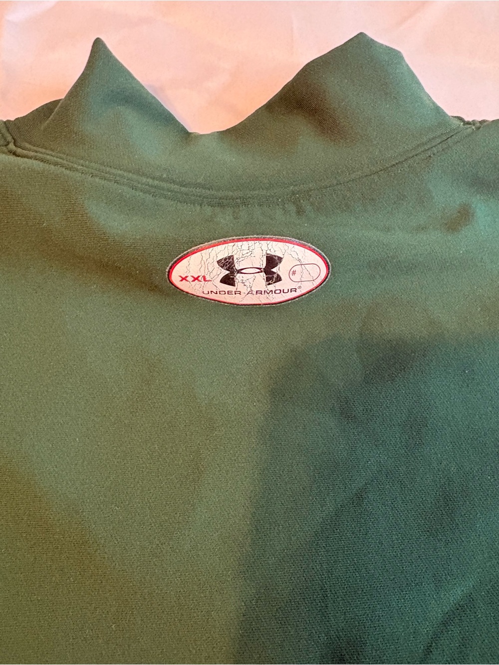Under Armour Men's XXL Green Mock Neck ColdGear Compression Shirt - Picture 6 of 7
